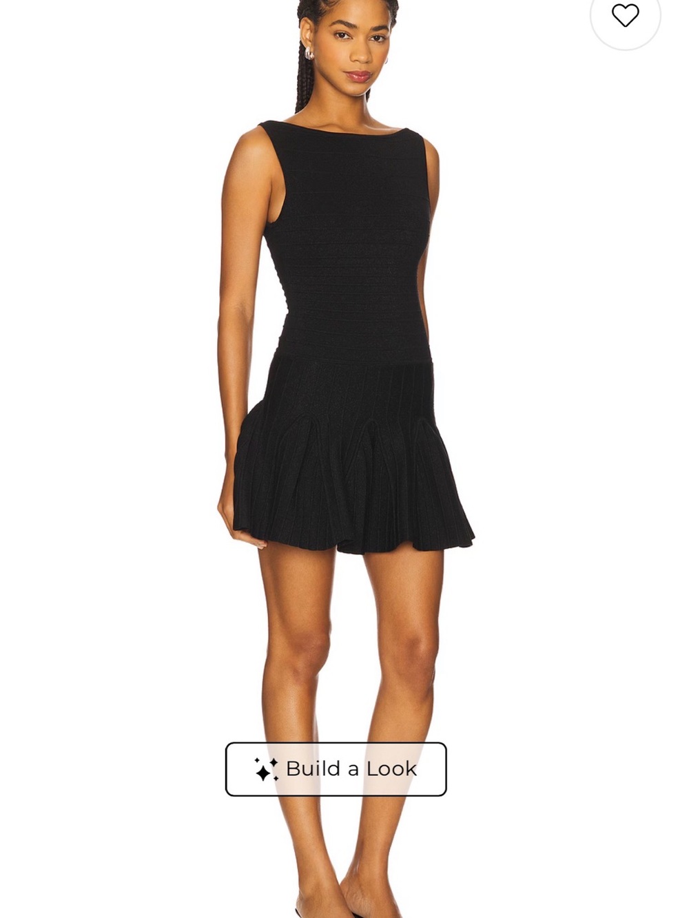NWT Retrofete Audrina Knit Dress in Metallic Black